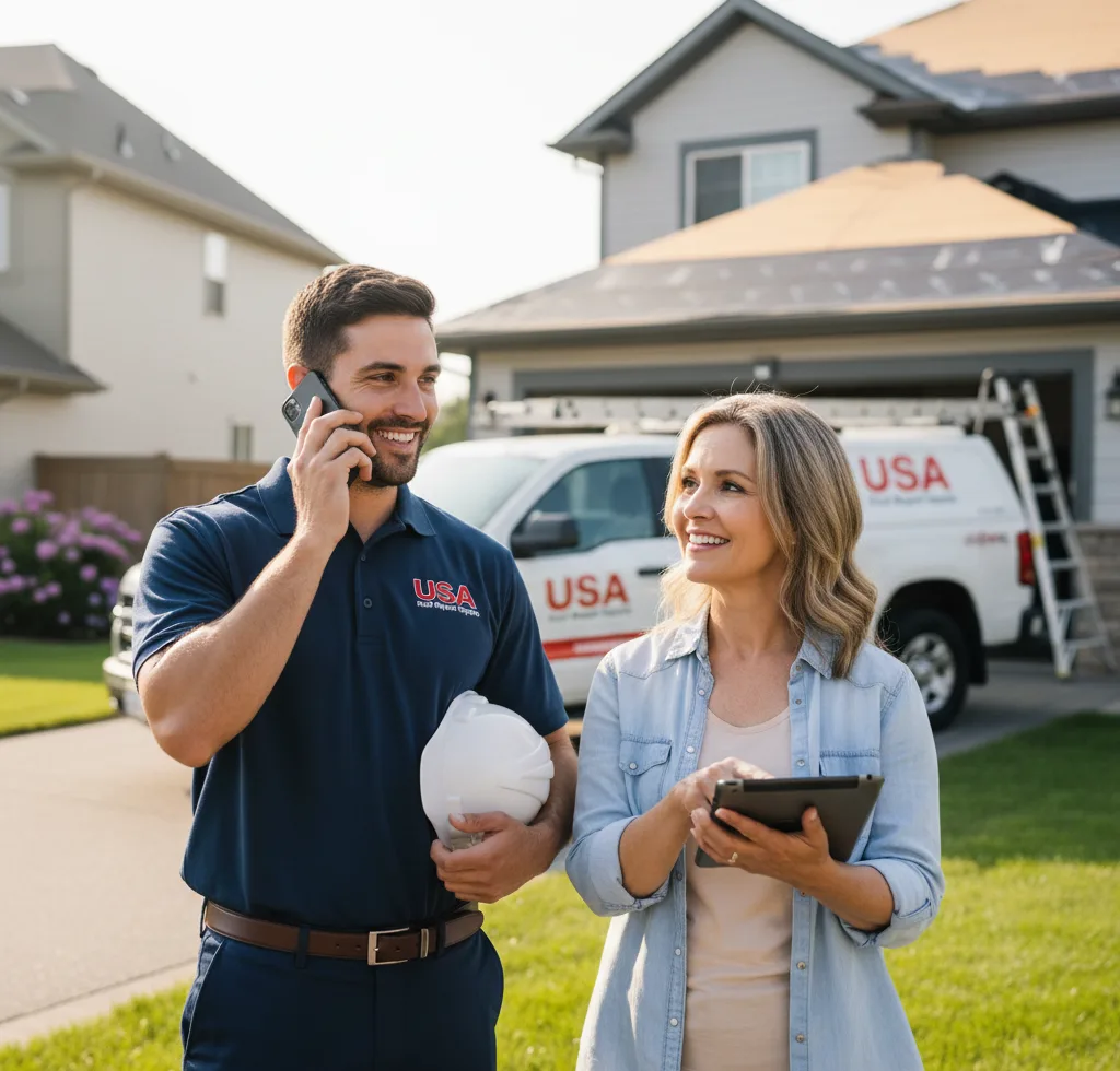 USA Roof Repair Experts customer support in De Graff